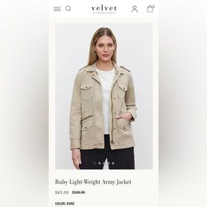 Velvet Dune Light-Weight Army Jacket
